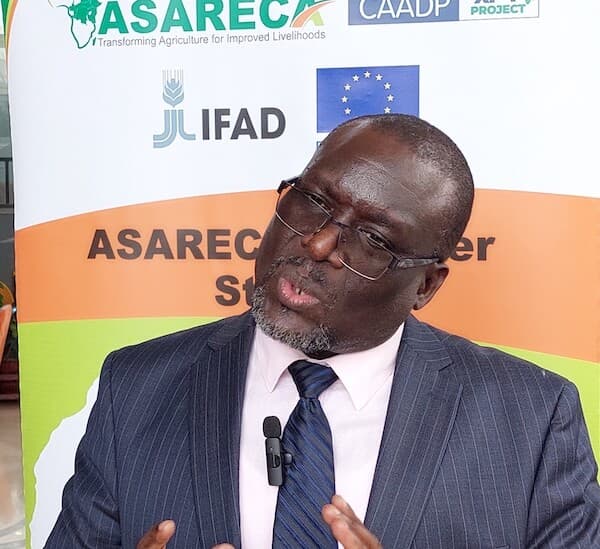 Dr Enoch Warinda, the chief executive officer of ASARECA during the interview on the sidelines of the workshop in Nairobi. (Photo:BDA).