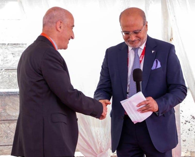 Astral Aviation CEO is joined by officials from Israel Embassy in Nairobi and government officials during the launch of direct flights to Tel-Aviv in June. Image: courtesy.