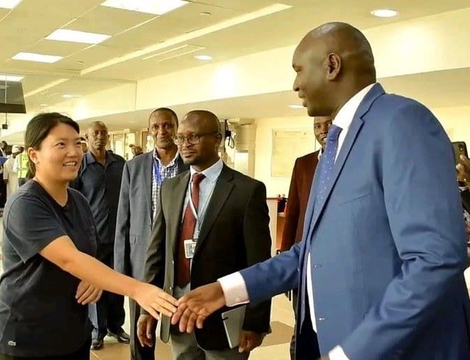 Immigration PS receiving first applicants of ETA at JKIA. Image: courtesy.