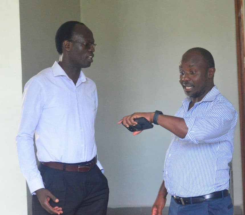 FPCK CEO Ojepat Okisegere with his Agrochemical counterpart Mr Kimungunyi. Image: courtesy.