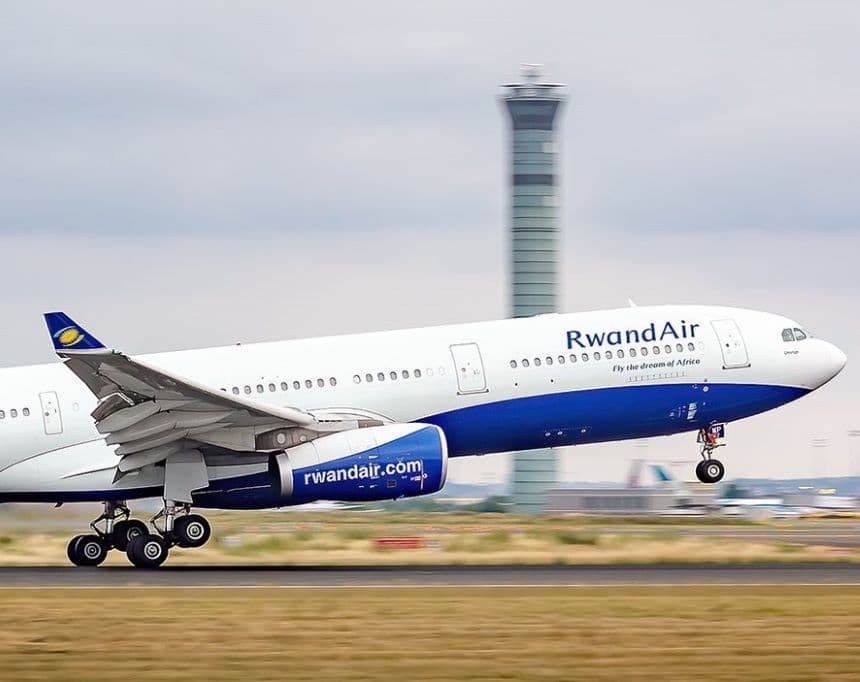 A RwandAir aircraft. Image: courtesy RwandaAir X