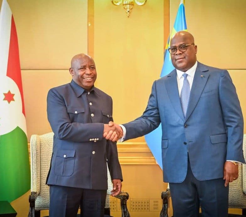 President Tshisekedi with his Burundi counterpart. Image: courtesy.