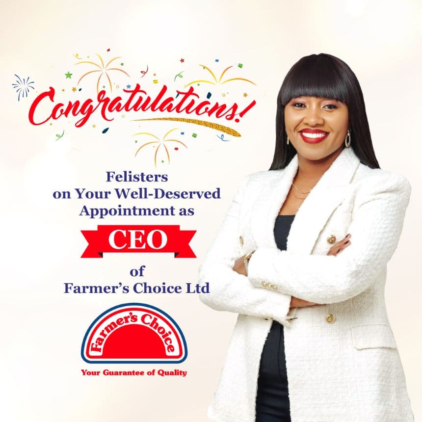 A posts of the newly appointed farmers Choice CEO Felisters Gitau. Image: courtesy.