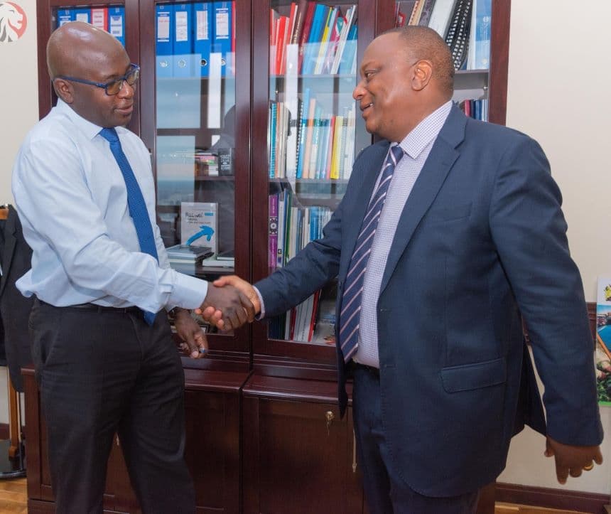KRA Commissioner General Humphrey Wattanga with NTSA boss George Njao. Image: courtesy.