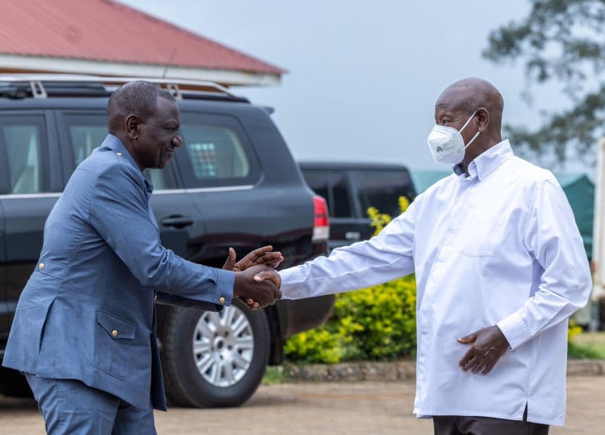 President Ruto and Museveni in Uganda. Image: courtesy.