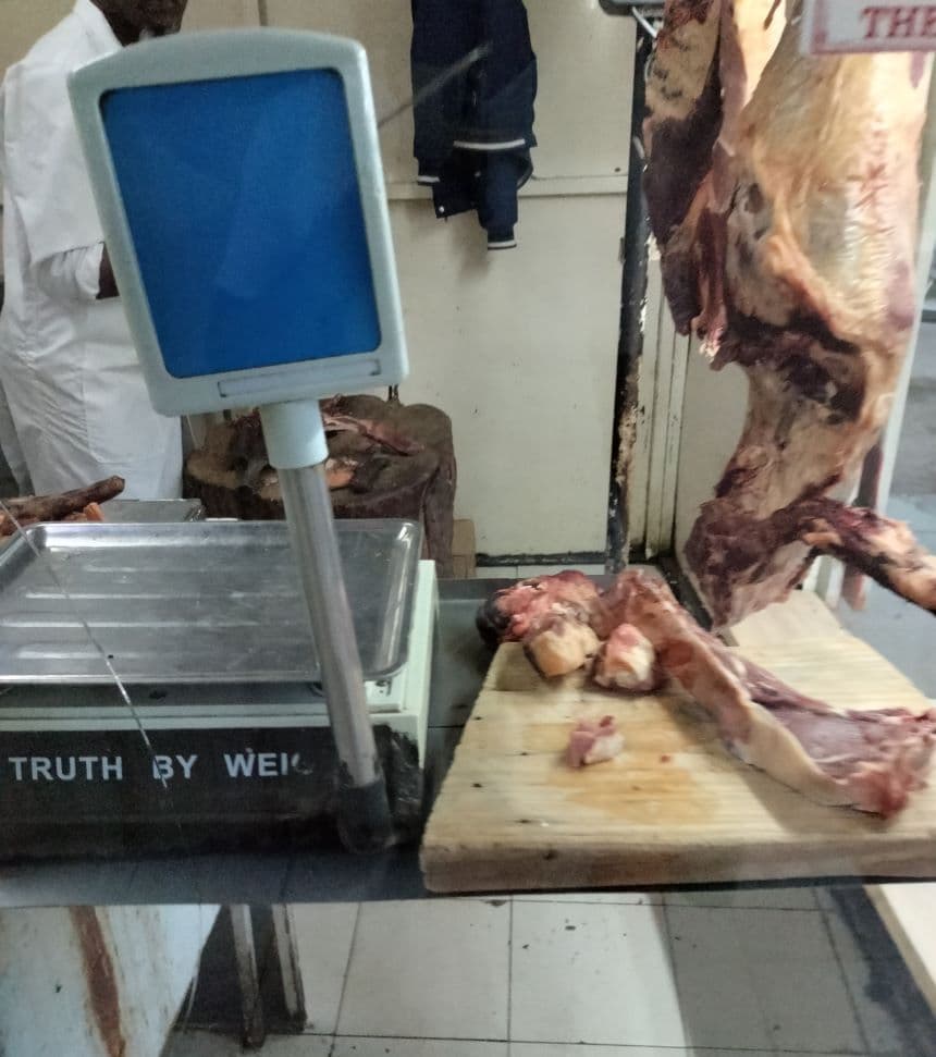 Meat on display in a butchery: Images. BDA.