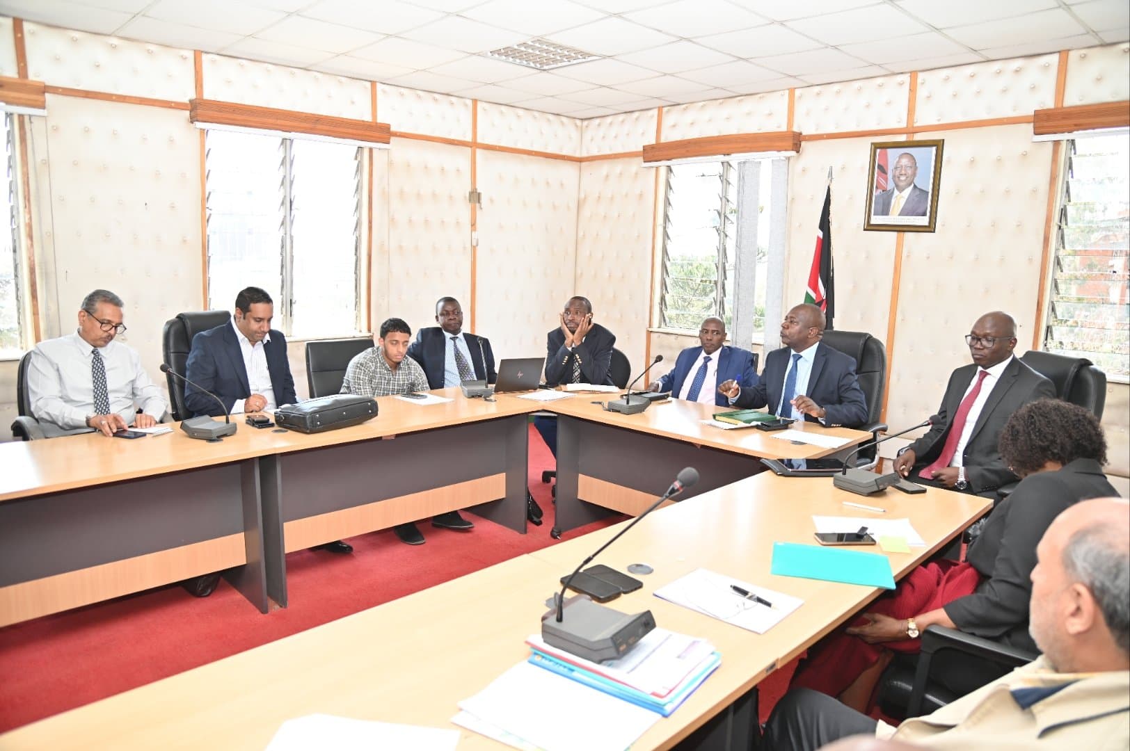 Photo caption: Agriculture Principal Secretary Harsama Kello and AFA chair Cornelly Serem during a stakeholders meeting in Nairobi on Tuesday. Photo: Courtesy.