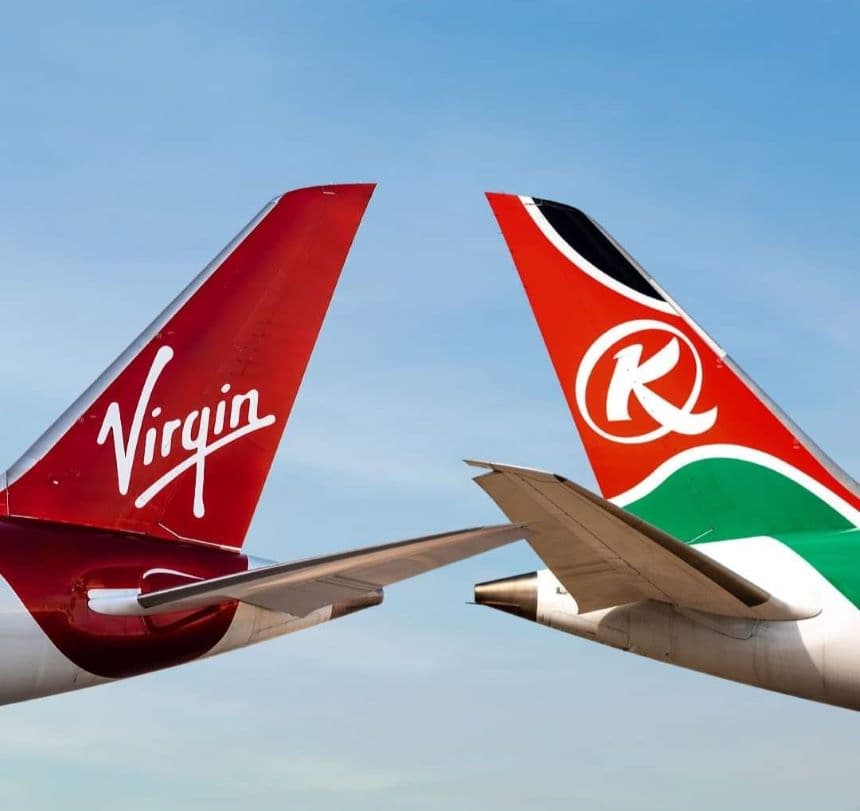 KQ and Virgin Airlines. Image: courtesy (Virgin).