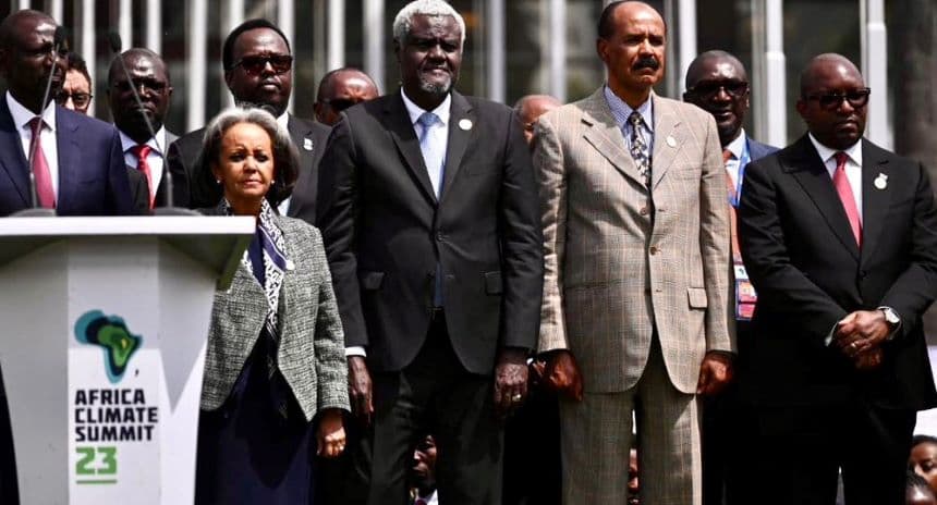 African heads of state and Government during the unveiling the 'African Leaders Nairobi Declaration on Climate Change and Call to Action. Photo: (AU).