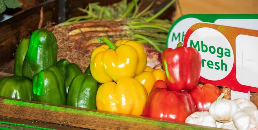 Fresh produce displayed at a vendors grocery. Photo (courtesy).