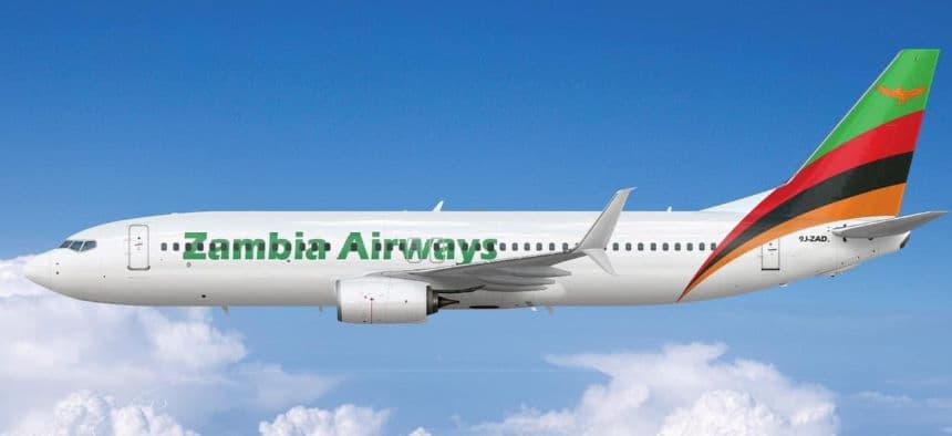 A Zambian Airways aircraft. Image: courtesy.